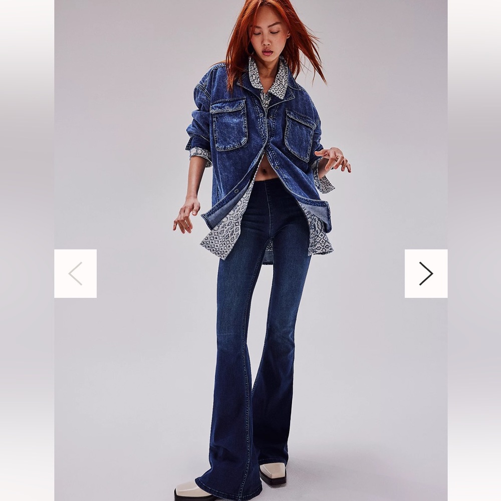 Free People Penny Pull On Flare Jeans